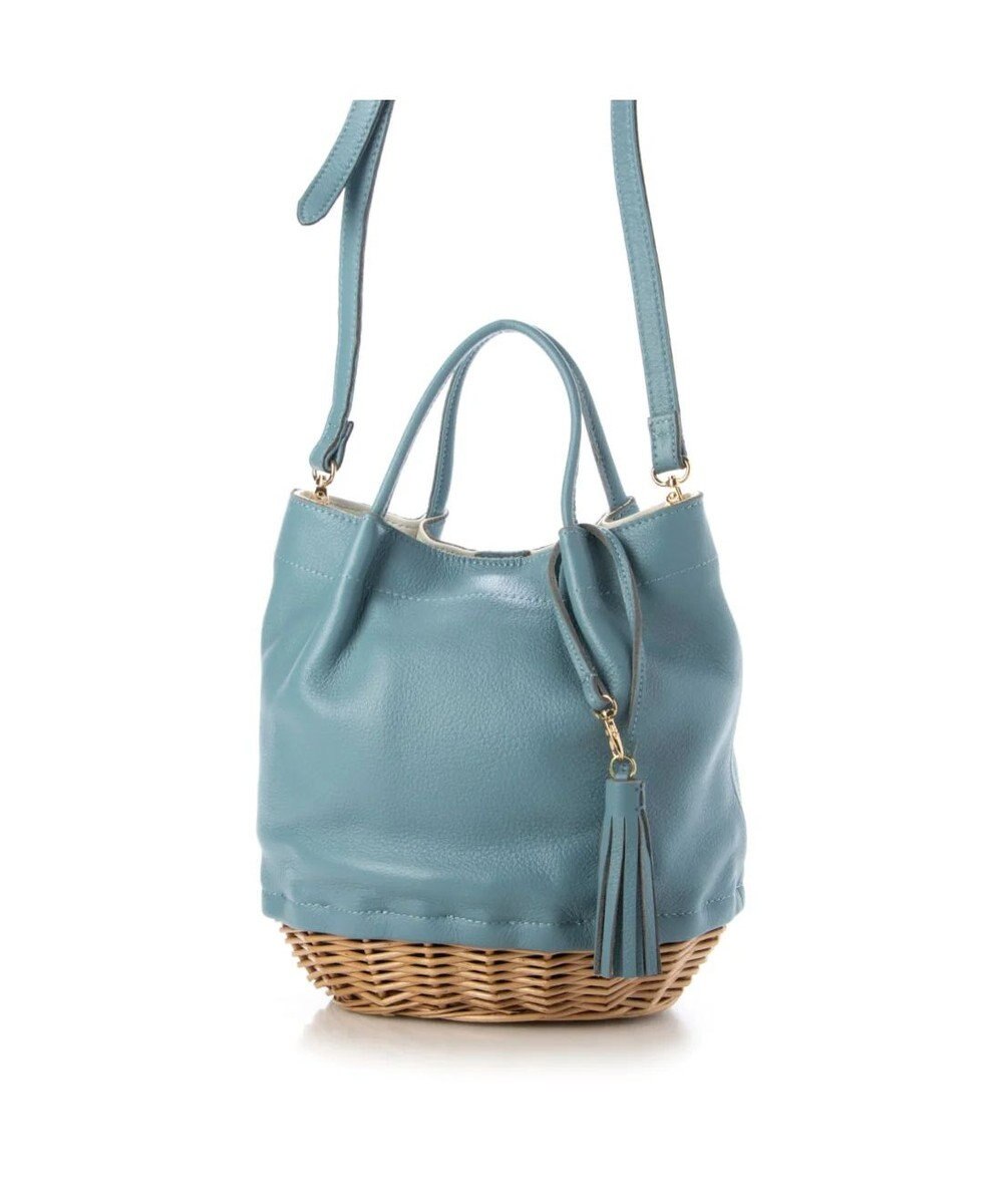 UNBILLION perche 牛革×ヤナギ底2wayトートバッグ 