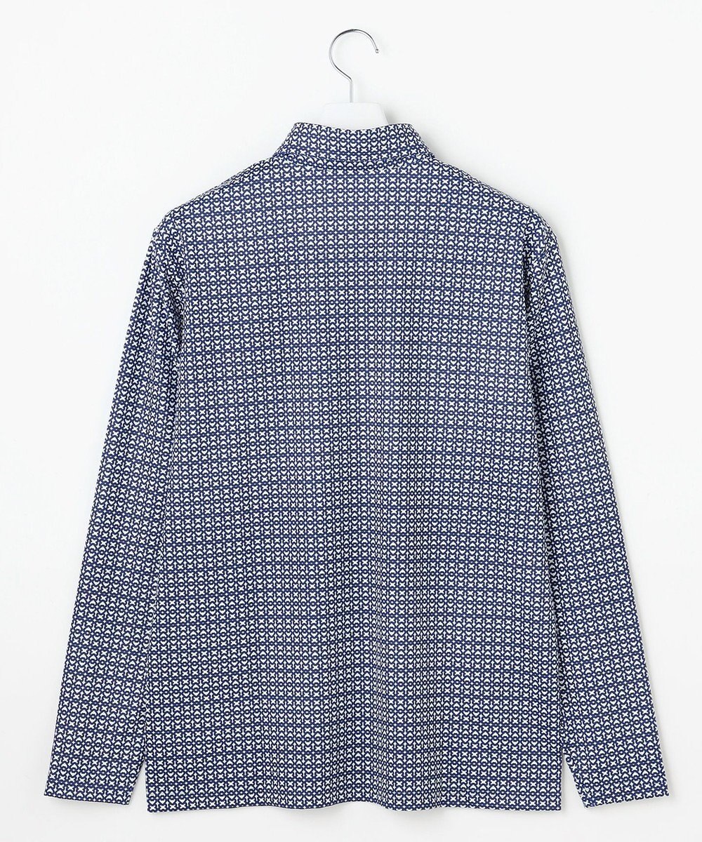 23区GOLF 【MEN】モノグラム総柄長袖ポロシャツ 