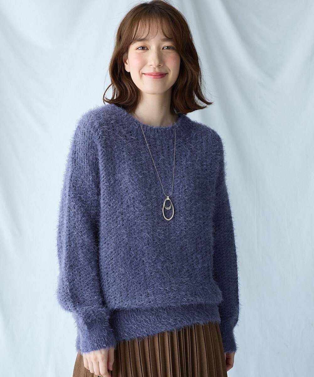 ANY 【洗濯機可】フェザーメッシュニット 