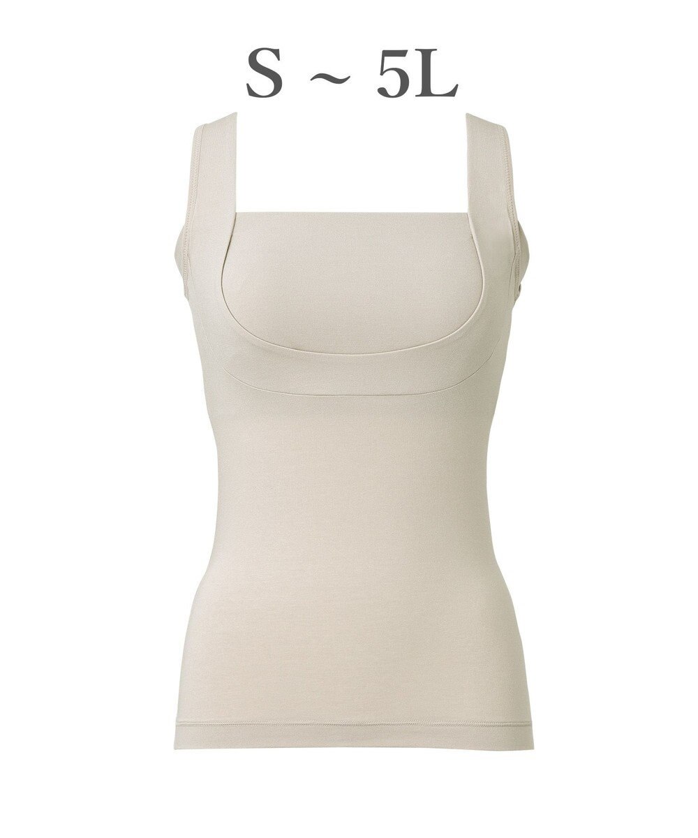 BRADELIS New York 【BRADELIS NewYork peace】綿混楽々dailyブラキャミ25 ノンワイヤー 補正下着 カップ付き キャミソール ブラトップ 