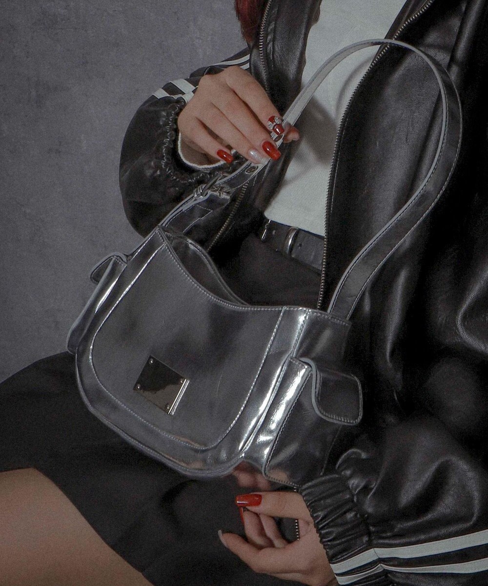 WEGO プレートデザインハトメバッグ 