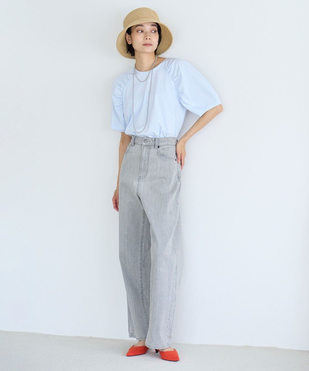 UNFILO ショルダーギャザーT 