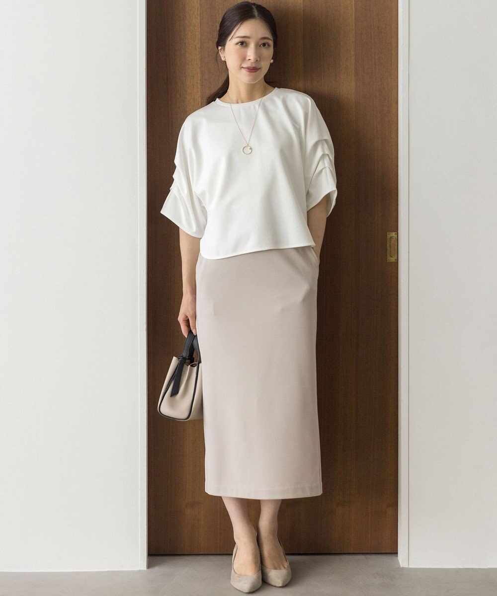 組曲 L ジョーゼットジャージーナロータイト スカート 