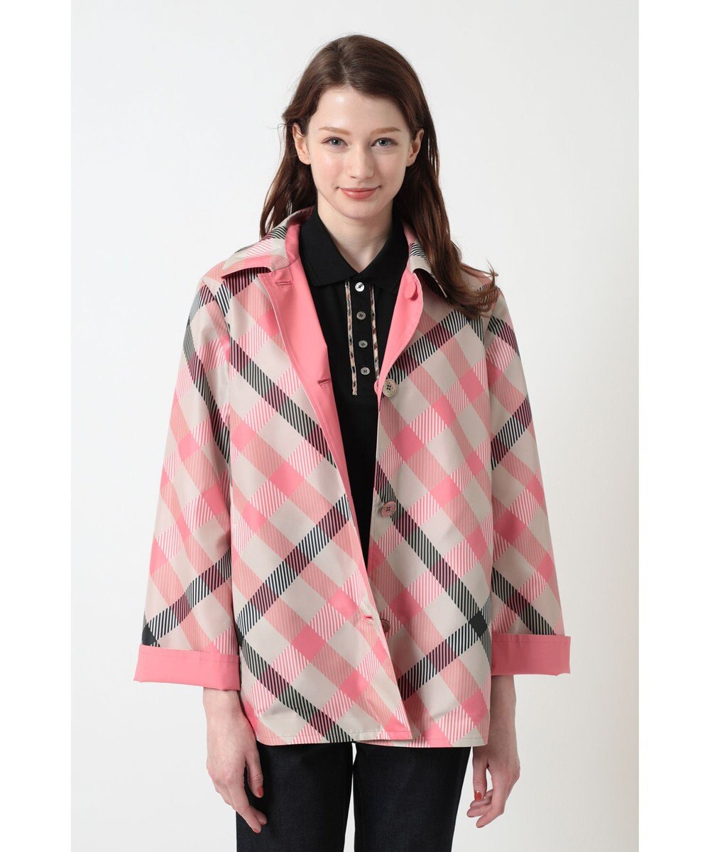 DAKS リバーシブルショート丈ステンカラーコート 