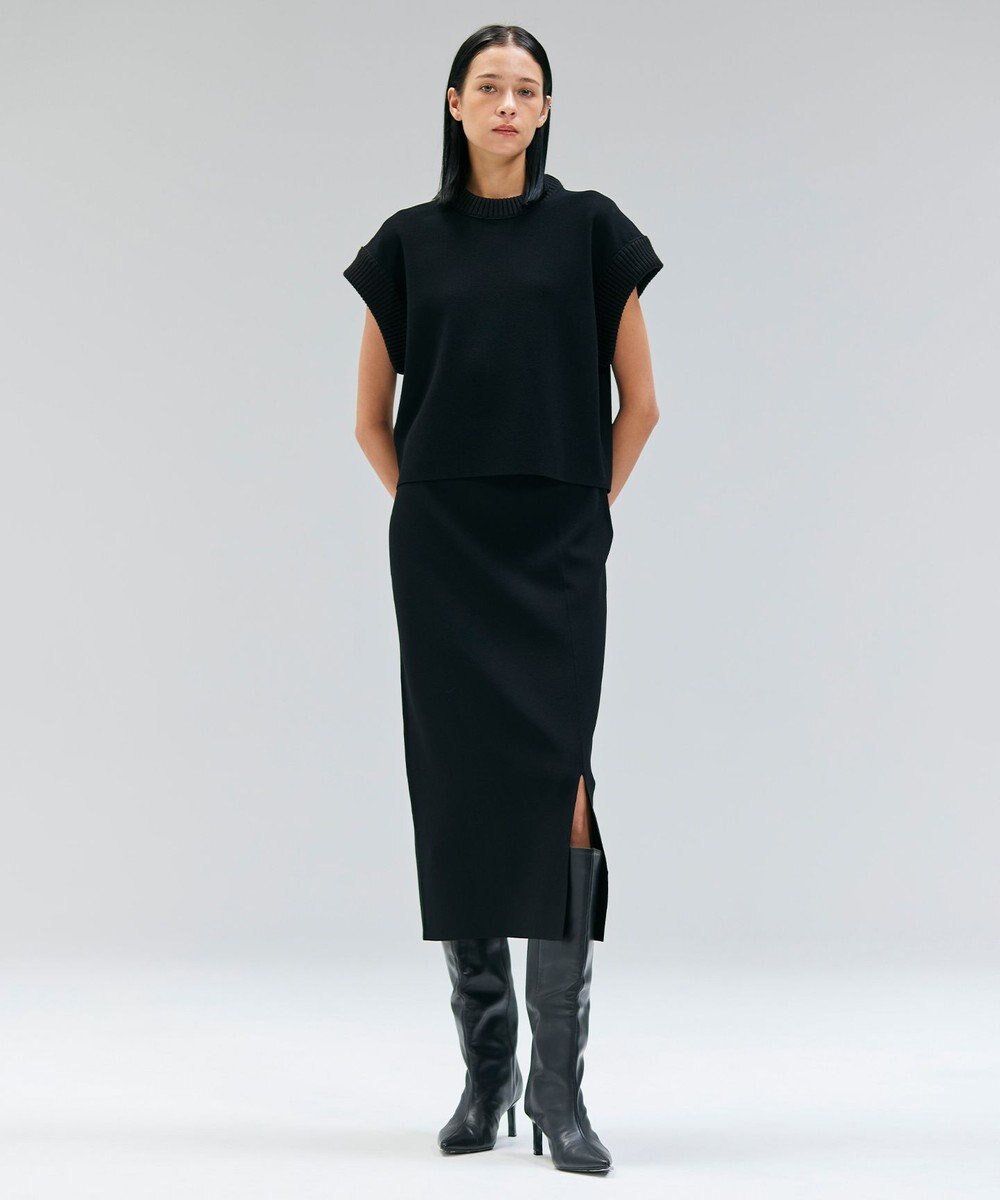 BEIGE， 【洗える】LAURA / ドライタッチIラインニットスカート 