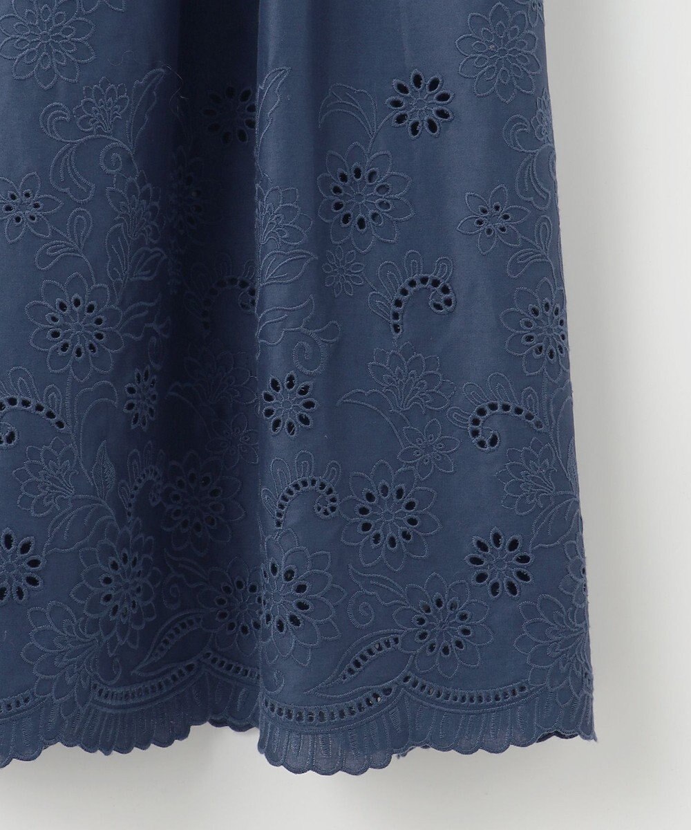 自由区 S 【カタログ掲載・接触冷感・洗える】エンブロイダリーローンシャツ ワンピース 