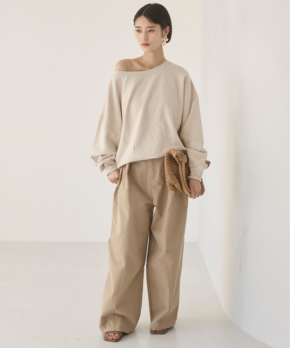 WEGO 【ANGIE VINTAGE/SETUP対応アイテム】オフショルダー裏毛スウェット 