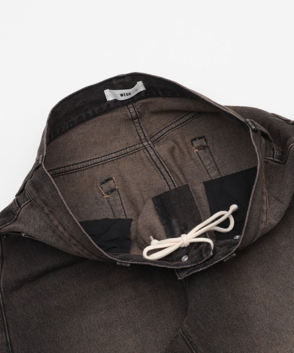 WEGO 【ユニセックス着用ITEM/ウエスト調整可】フレアデニムパンツ 