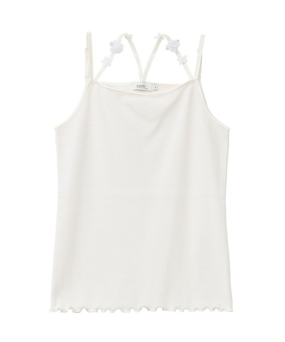 earth music&ecology フラワーモチーフキャミ 