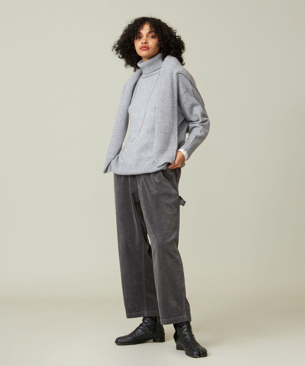 J.PRESS YORK STREET 【WOMEN】ウールカシミヤ ボトルネックショートニット 