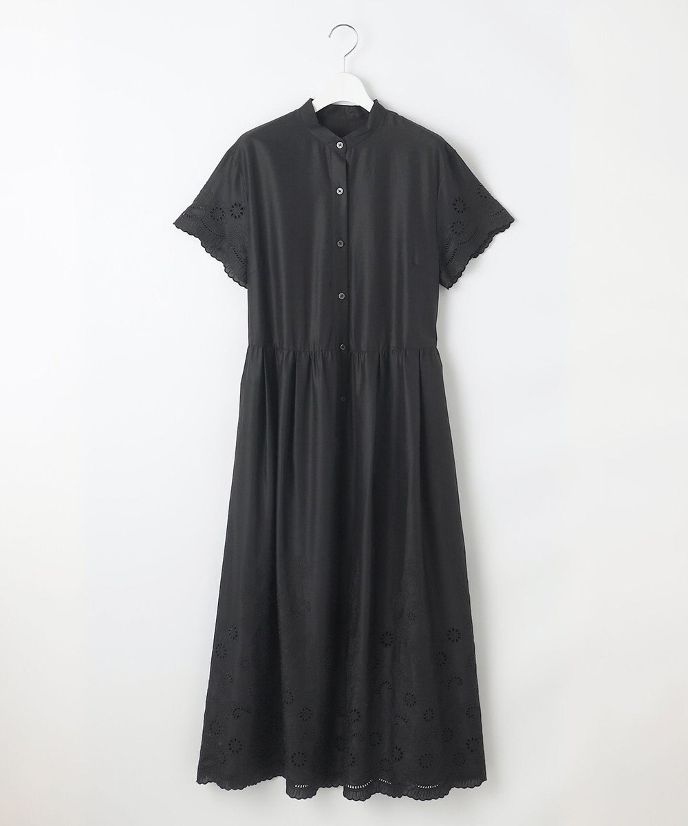 自由区 S 【カタログ掲載・接触冷感・洗える】エンブロイダリーローンシャツ ワンピース 