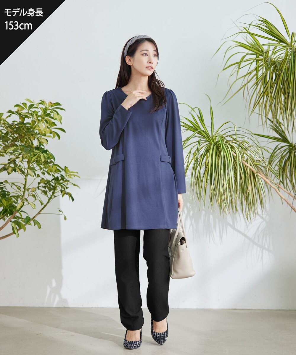 Tiaclasse 【洗える】サイドリボンポンチチュニック 