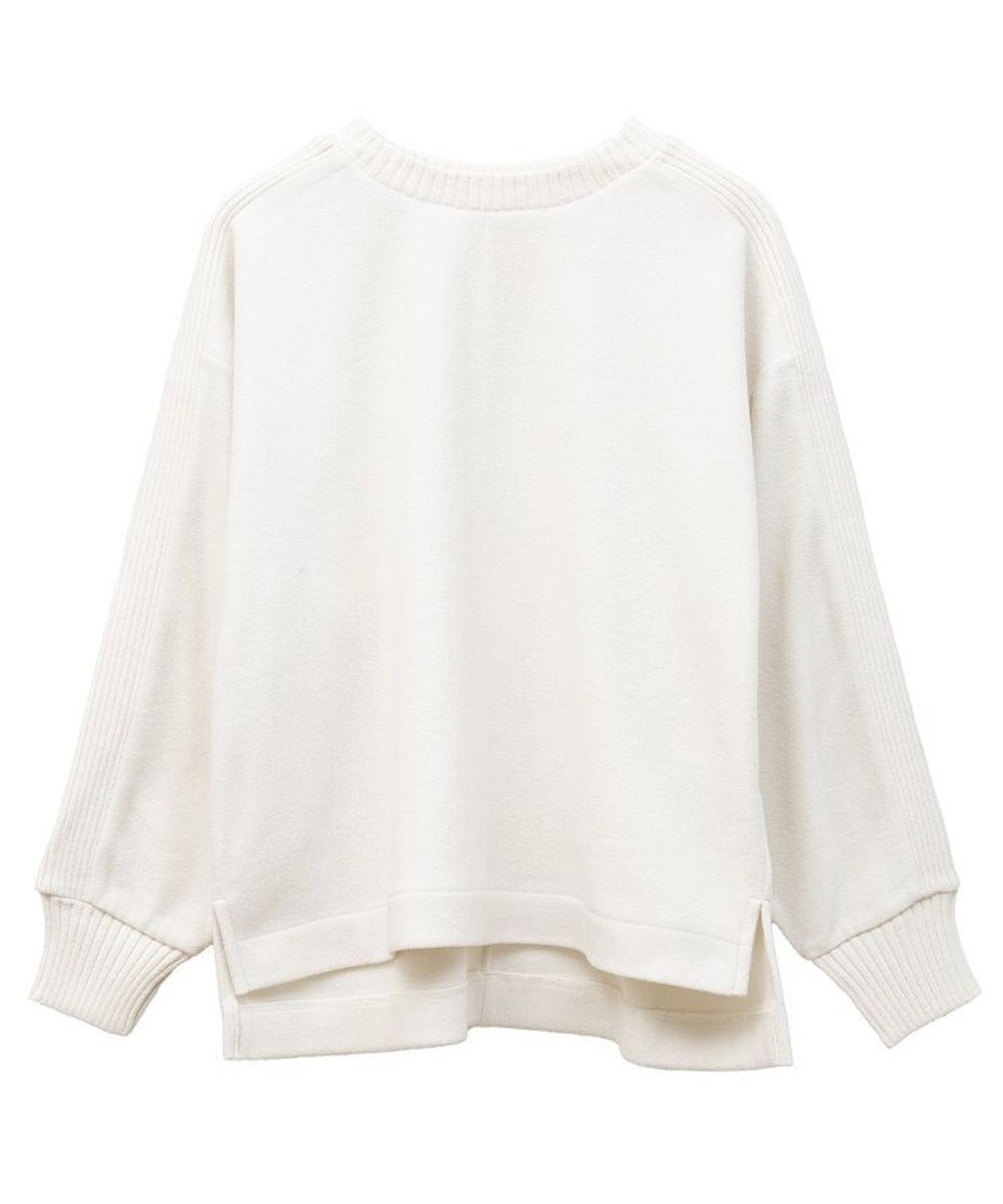 Green Parks フリース袖リブドッキングプルオーバー 