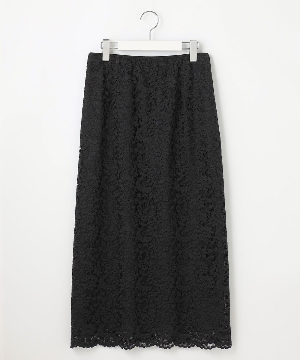 自由区 L 【セットアップ対応・洗える】フルールスカラレース スカート 