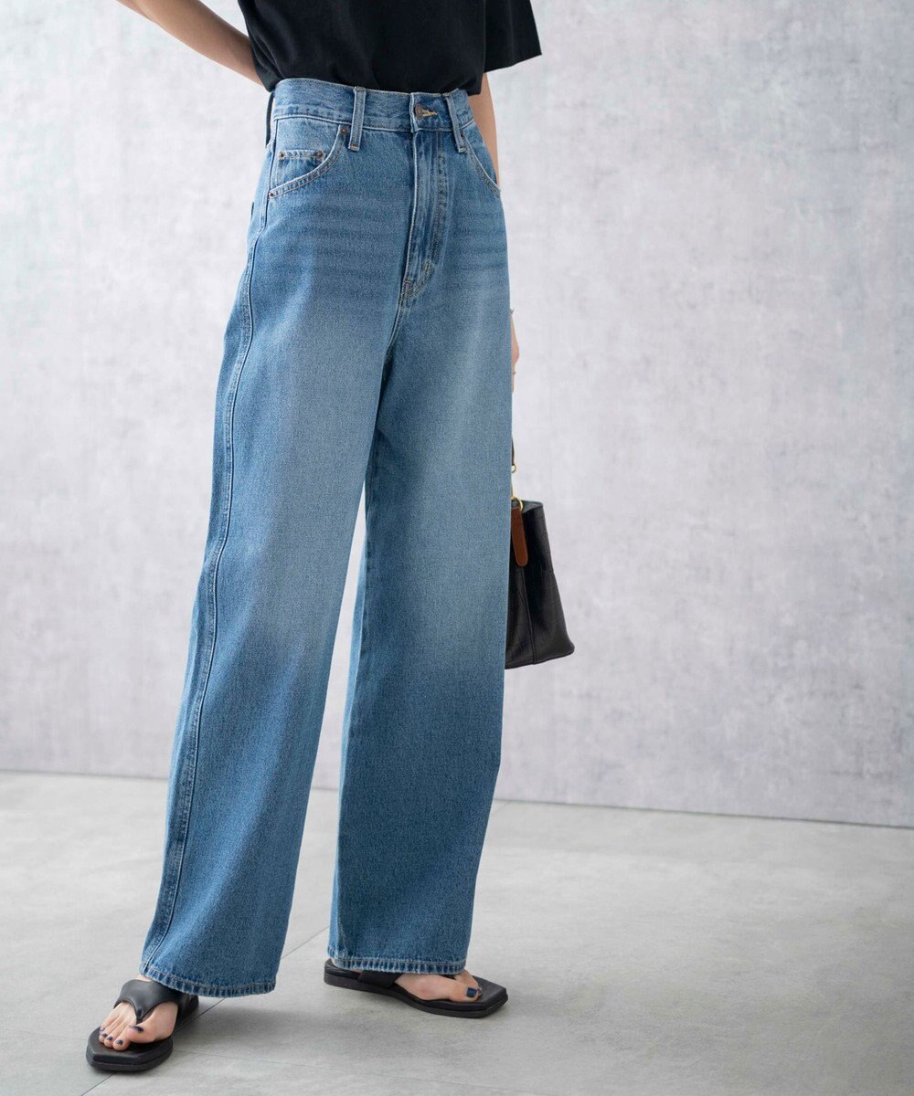 WEGO 【新色追加/美脚/XS～Lサイズ展開】ストレートデニムパンツ 