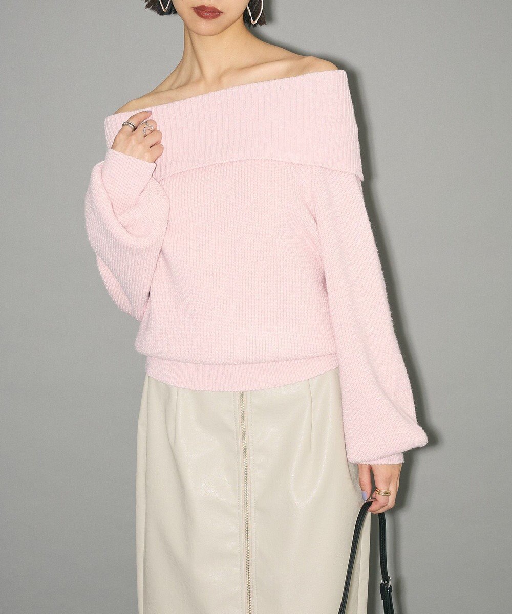 Green Parks オフショルダーニット 