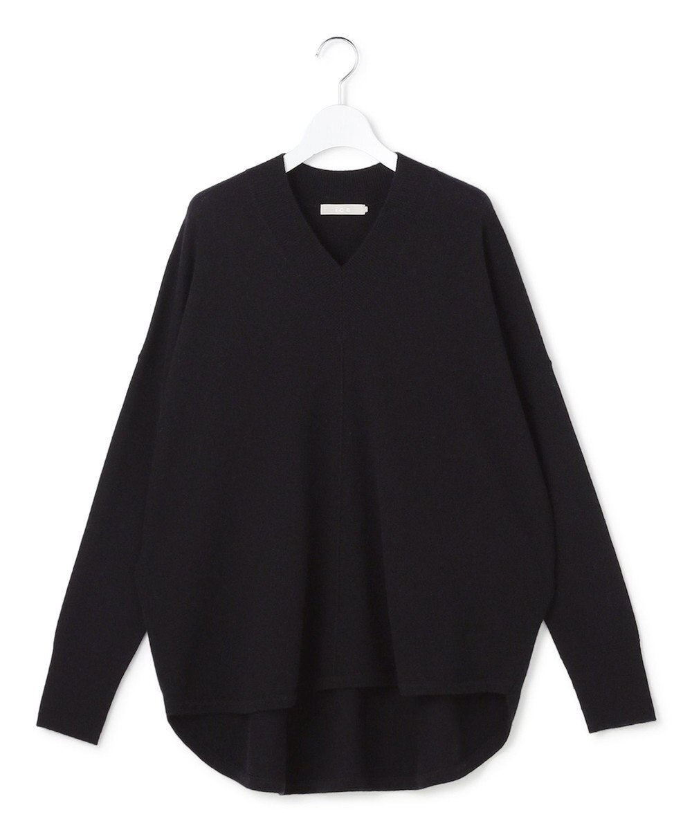 ICB L 【先行予約・WEB限定カラーあり】ソフトカシミヤミックス Vネックニット 