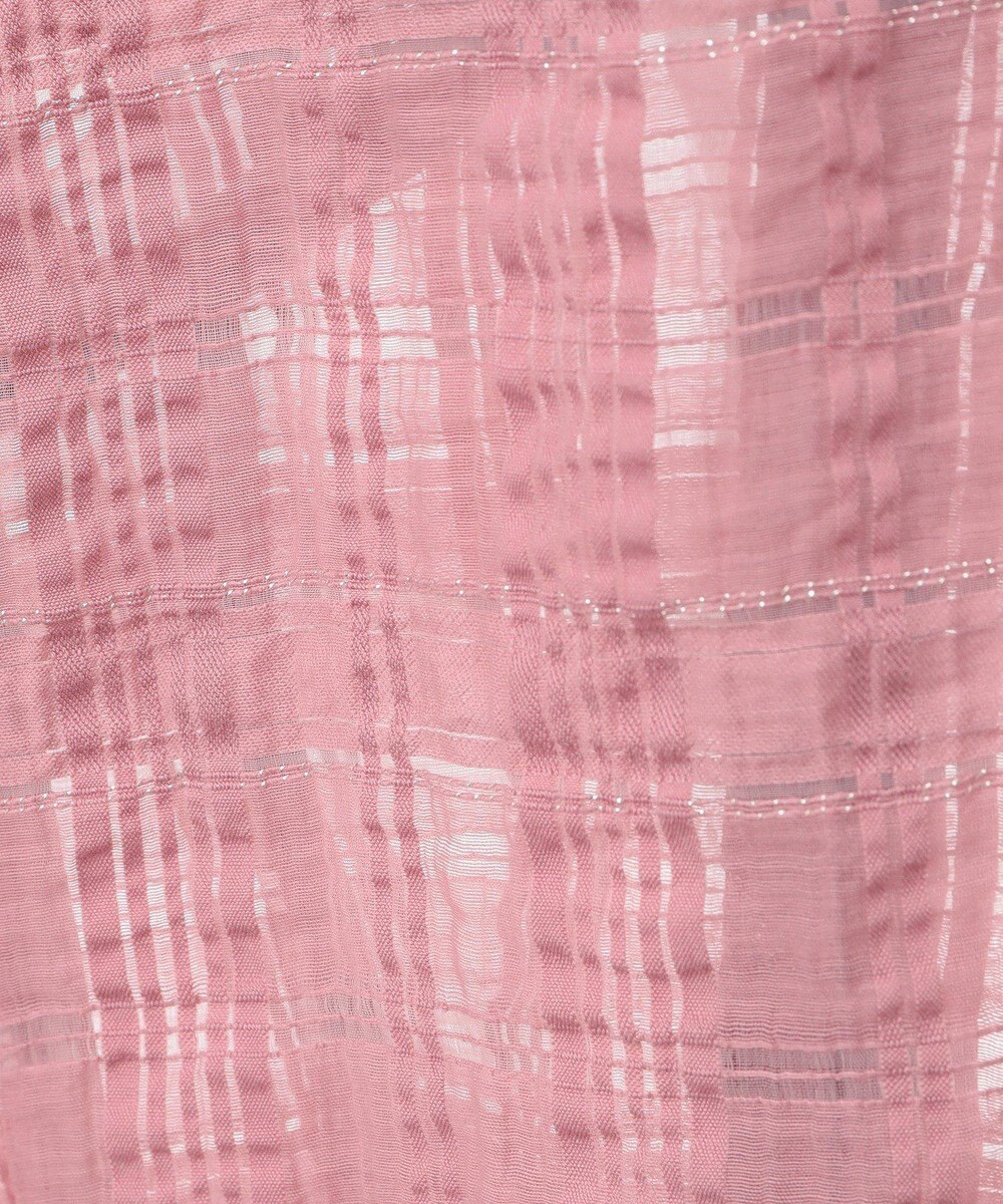 earth music&ecology シアーチェックパフスリーブブラウス 