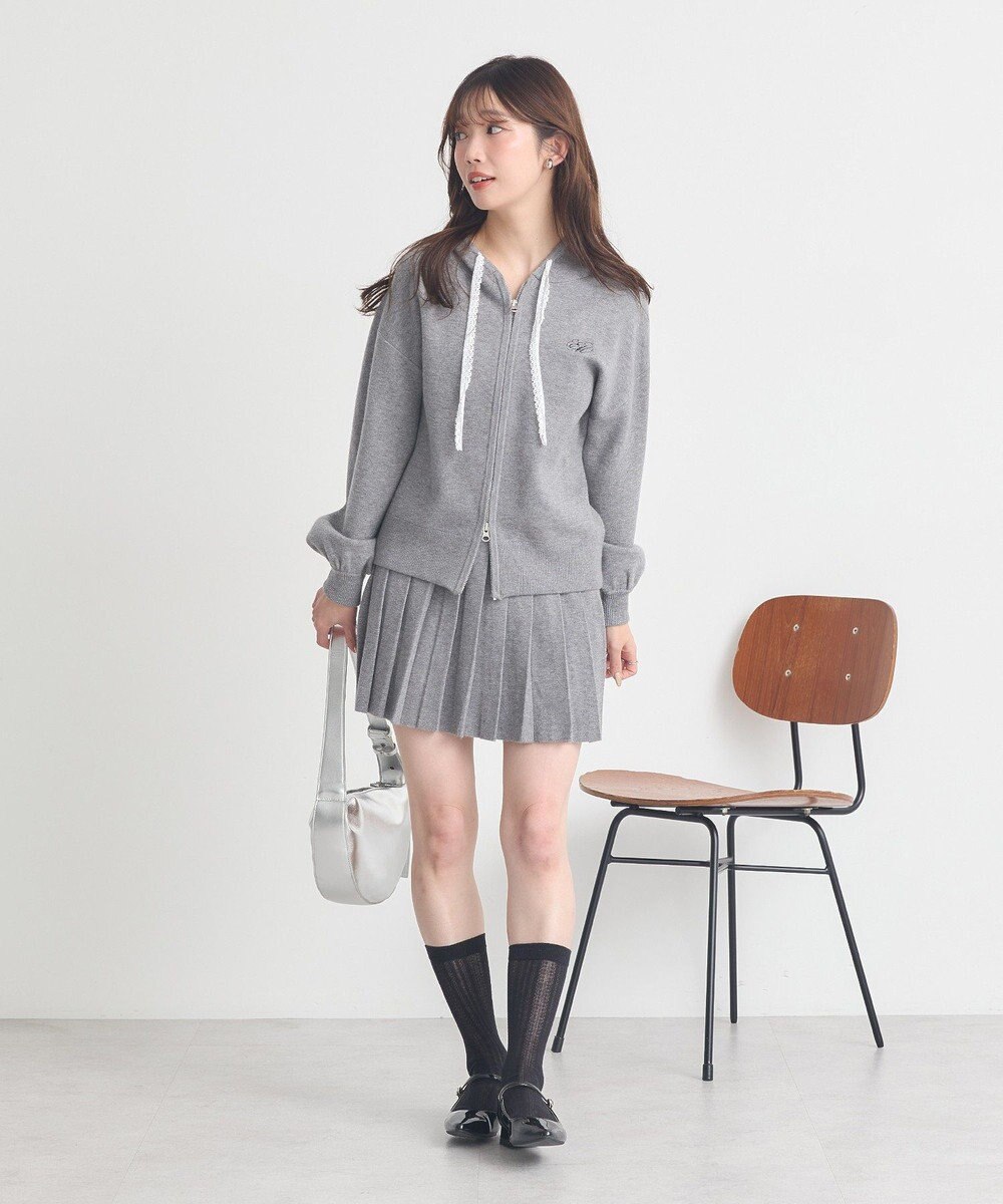 earth music&ecology ニットプリーツスカート 