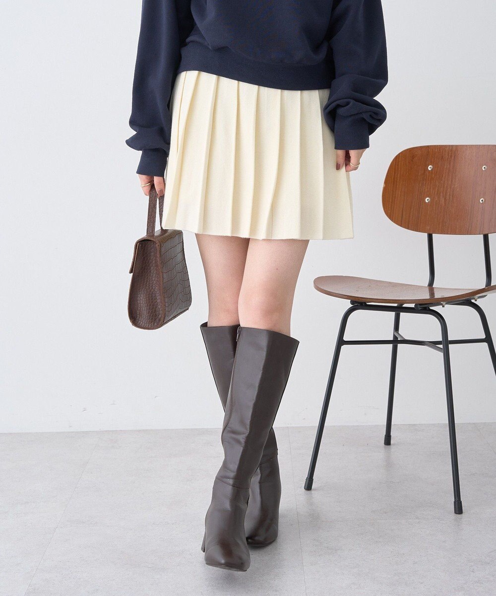 earth music&ecology ニットプリーツスカート 