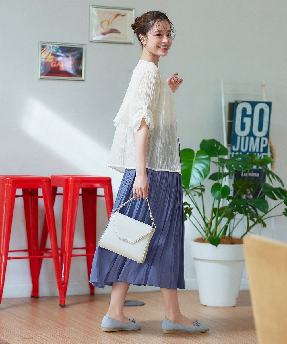 Tiaclasse 【洗える】楊柳バックフリルブルゾン 