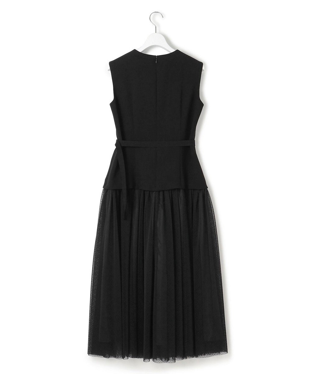 23区 【APPLAUDIR】クリアジョーゼット ドットチュールコンビ ドレス 