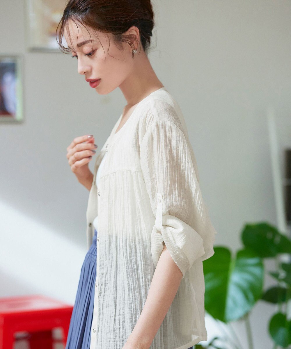 Tiaclasse 【洗える】楊柳バックフリルブルゾン 