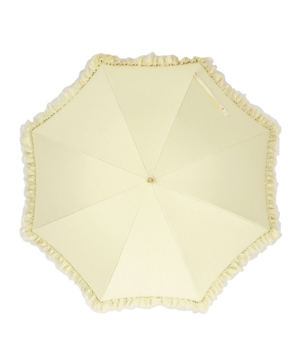 MOONBAT 【ランバン オン ブルー（LANVIN en Bleu）】晴雨兼用日傘　ビジュー付きオーガンジーフリル 