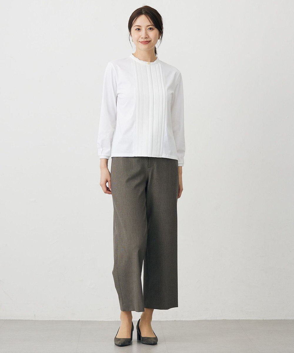 J.PRESS LADIES 【WEB限定カラーあり】T/Rアルガンシルク ワイド パンツ 