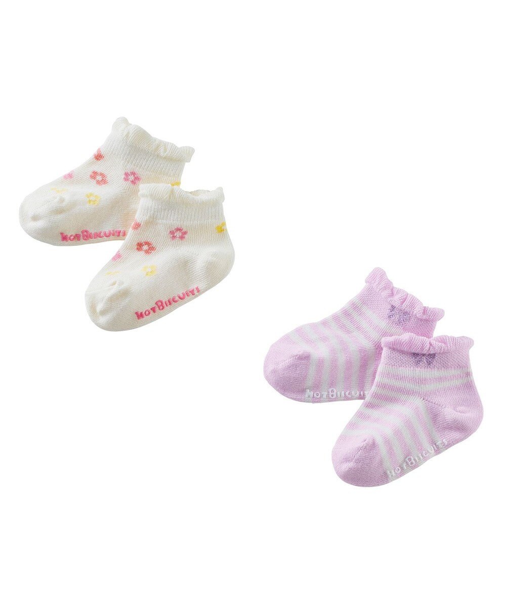 MIKI HOUSE HOT BISCUITS ワンポイント半袖Tシャツ＆ローカットソックスギフトセット【BOX付き】 