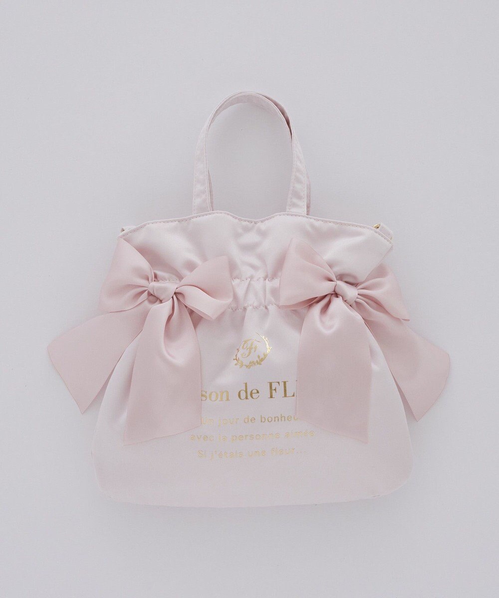 Maison de FLEUR クリアダブルリボン2Wayトート 
