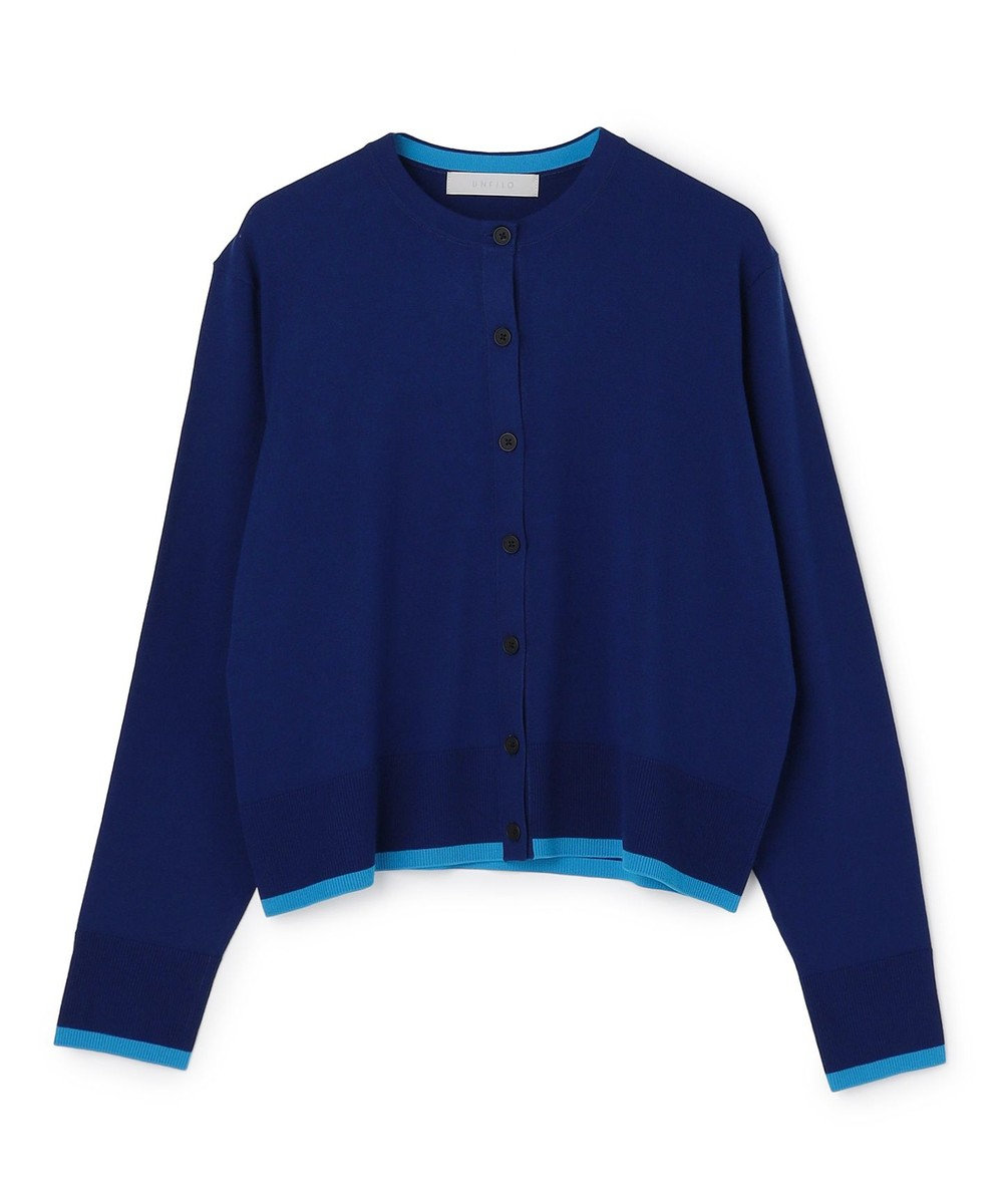 UNFILO L マイビューティニット バイカラー カーディガン 