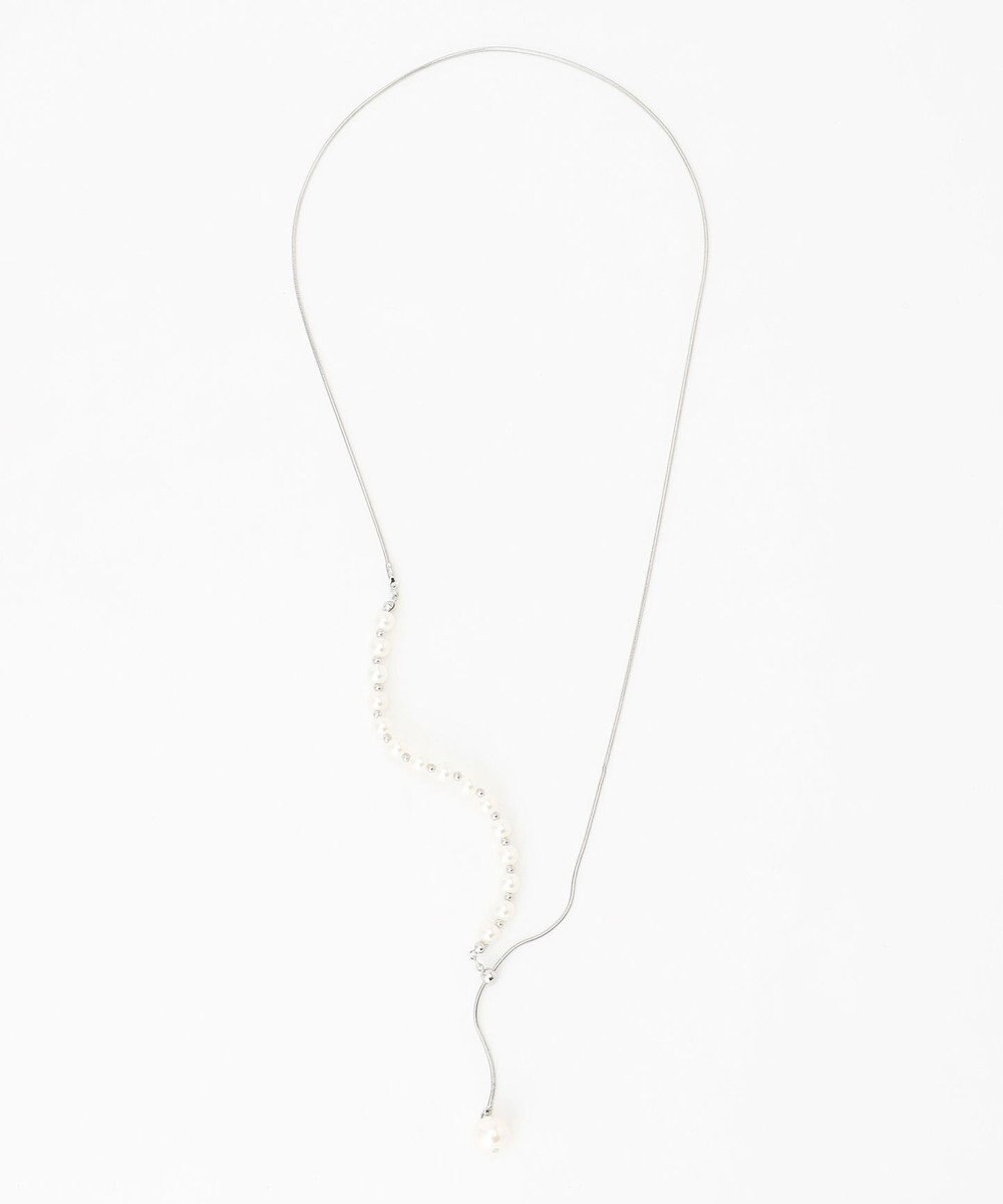 ANY SIS フェイクパールラリエット ネックレス 