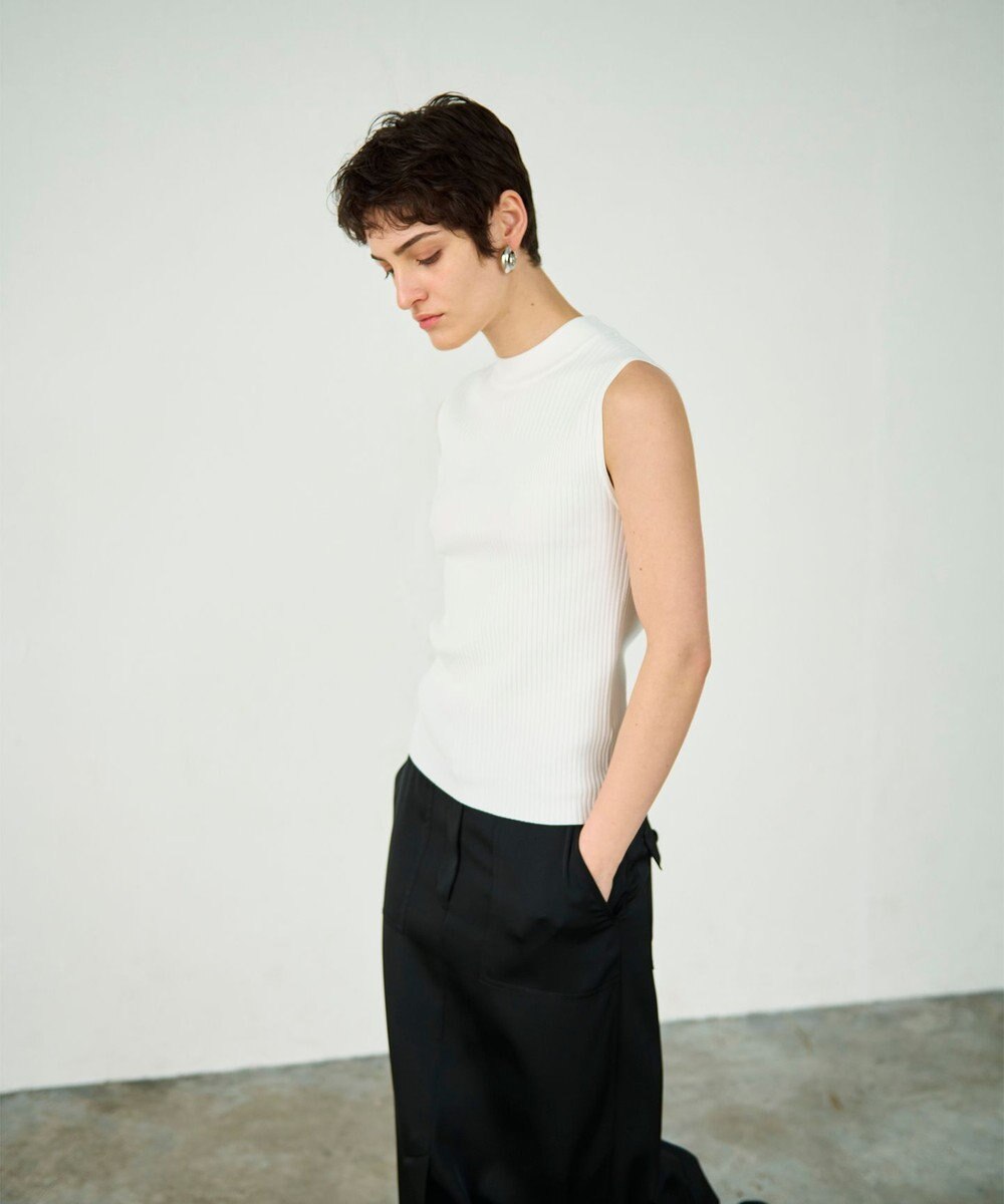 GRACE CONTINENTAL ハイネックリブニットトップ 