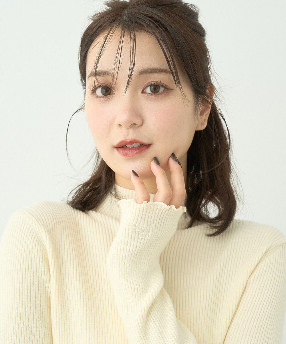 earth music&ecology 袖口刺繍リブニットプルオーバー 