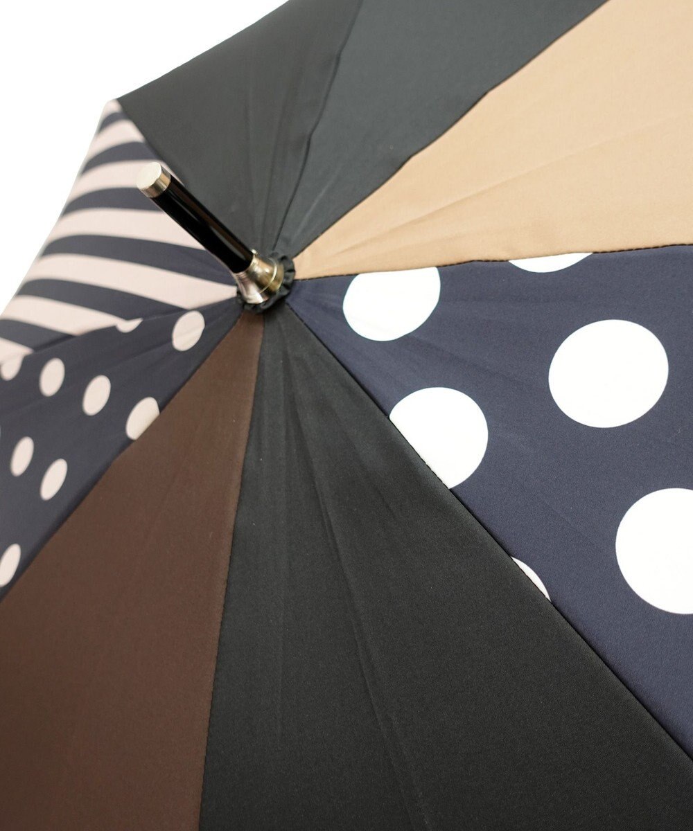 +RING レディース向け プラスリング 雨傘（長）60cm BLK/BRN T1402 