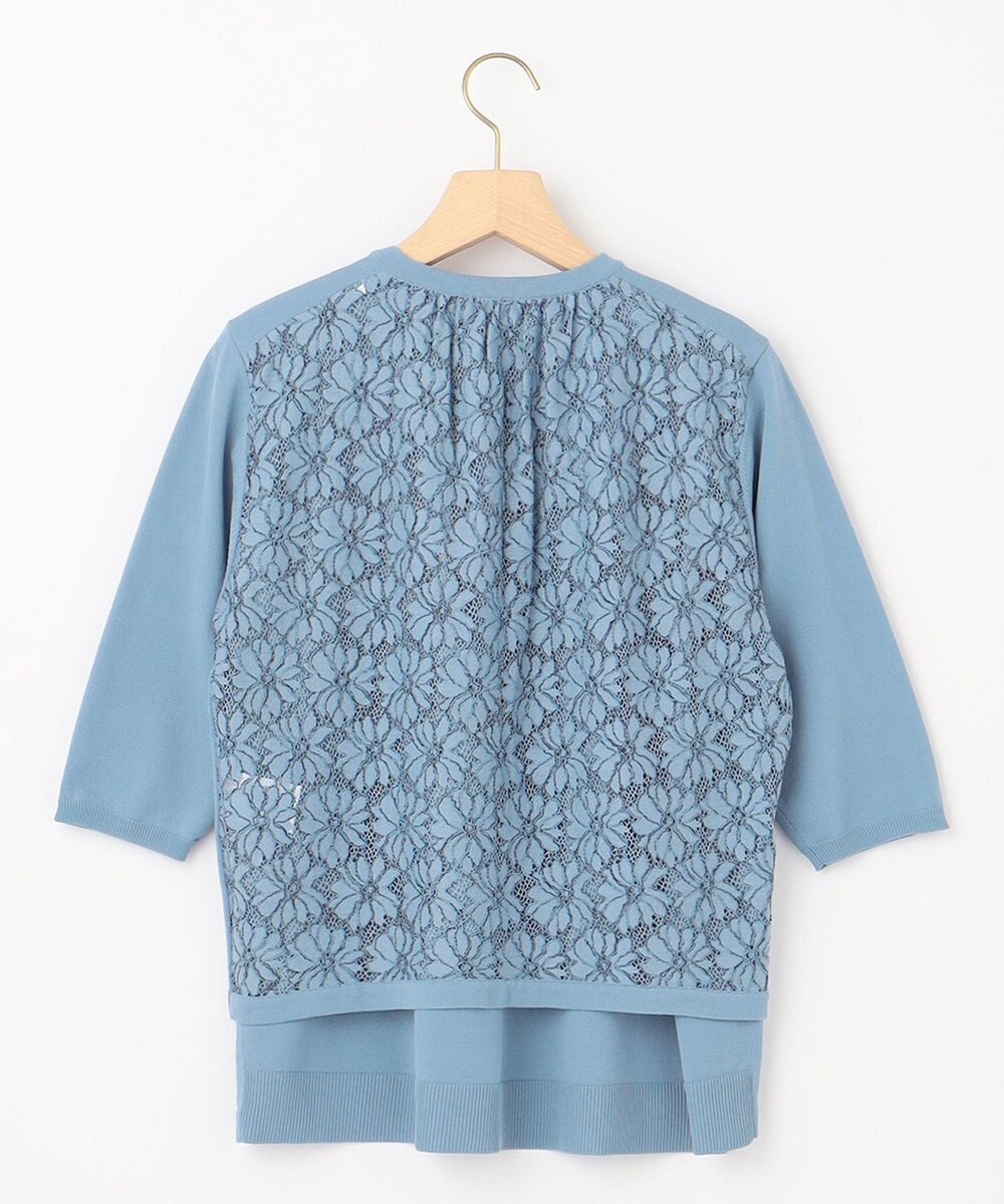 組曲 【2SET・WEB限定】フラワーレース5分袖ツイン ニット 