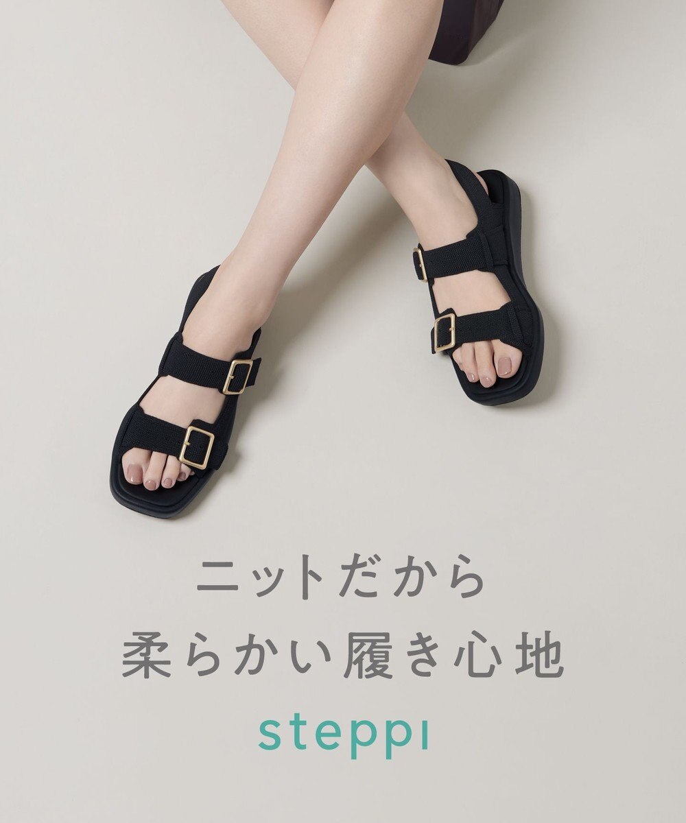 steppi 【洗える】バックルベルト サンダル 