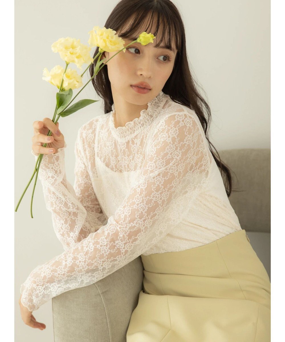 earth music&ecology レースドッキングプルオーバー 