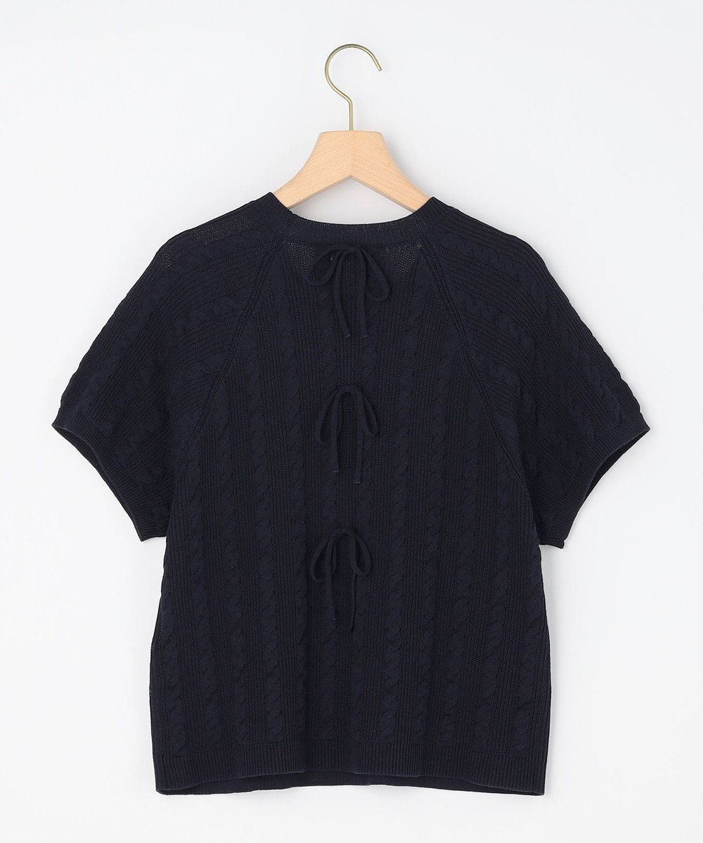 組曲 L 【先行予約・WEB限定】バックリボンケーブル ニット 