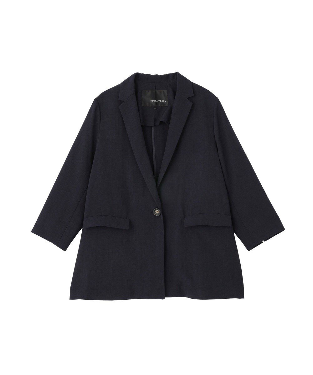YECCA VECCA マシンウォッシャブルリネンライクジャケット 