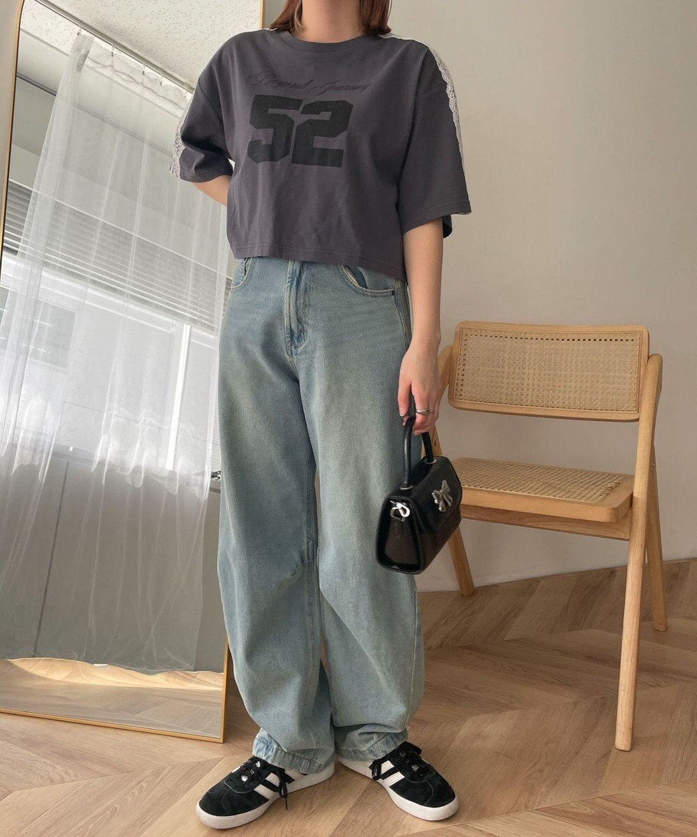 WEGO レースショルダーショートT 