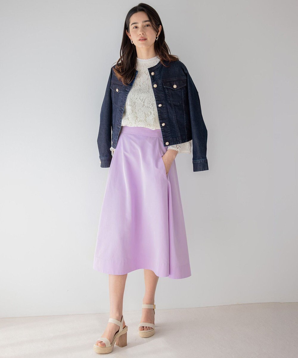 組曲 L 【5色展開・後ろゴム仕様】カラータフタ スカート 