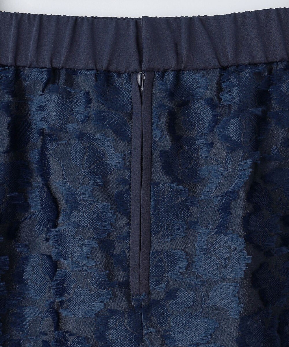 自由区 【洗える】フラワーカットジャガード スカート 