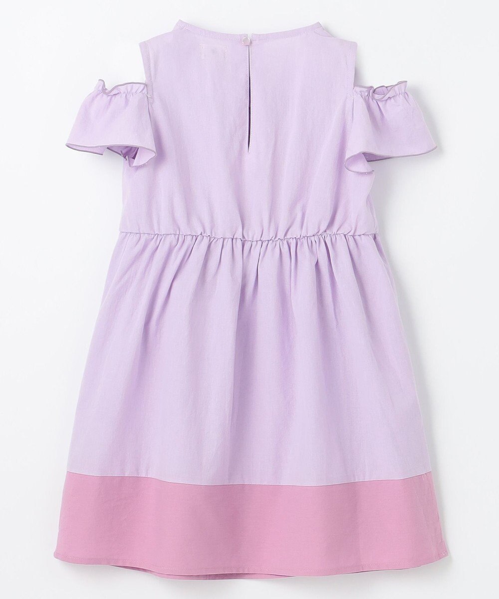 組曲 KIDS 【UVケア】【110-140㎝】バイカラー ワンピース 