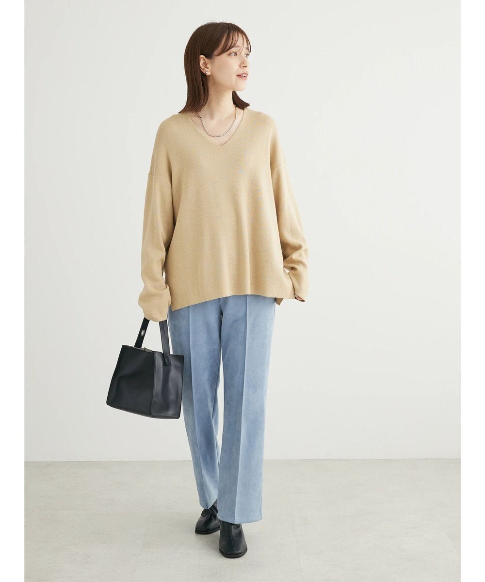 Green Parks 洗える　ミラノリブ編みニットプルオーバー 