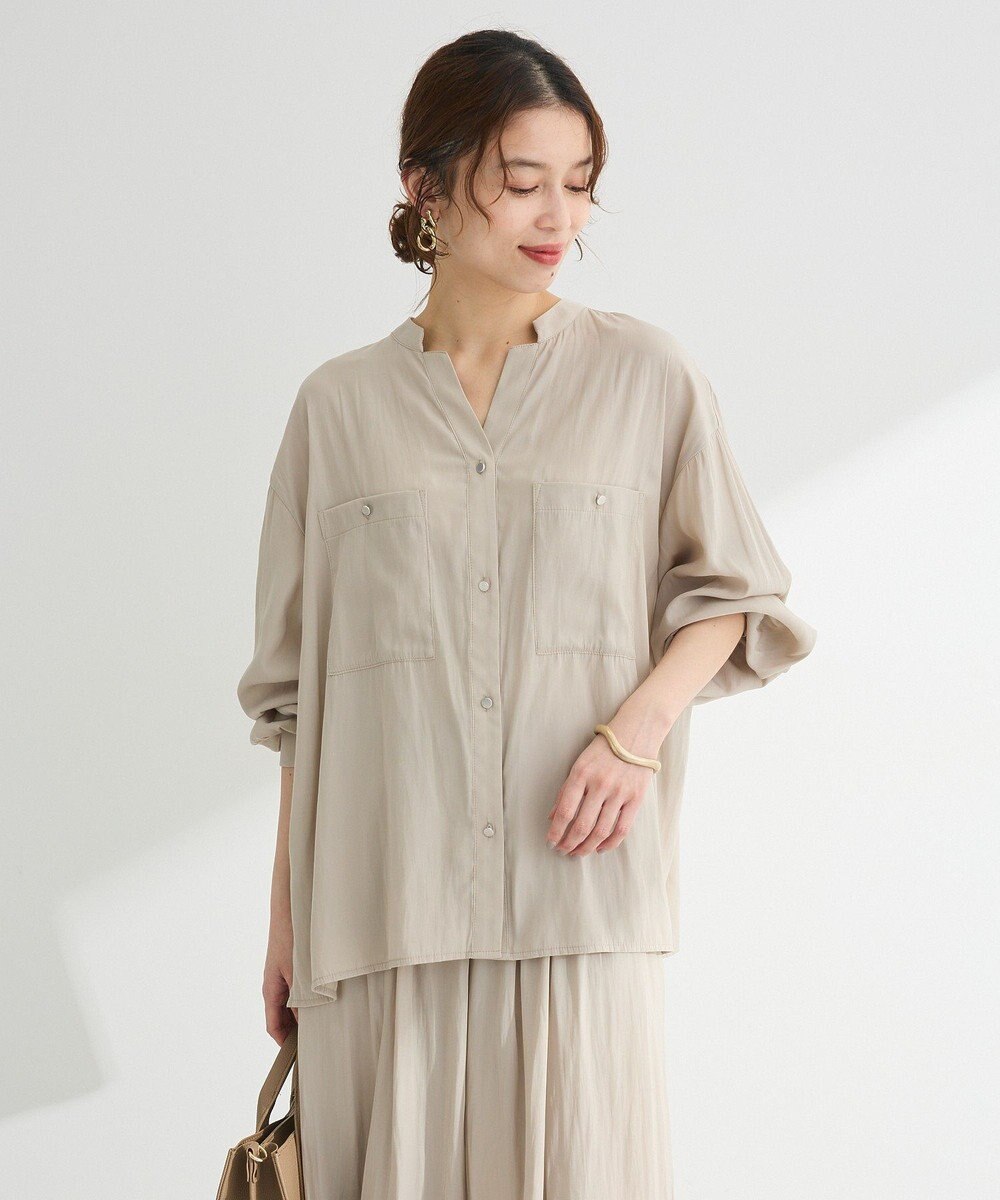 Green Parks サラフレブラウス（無地） 