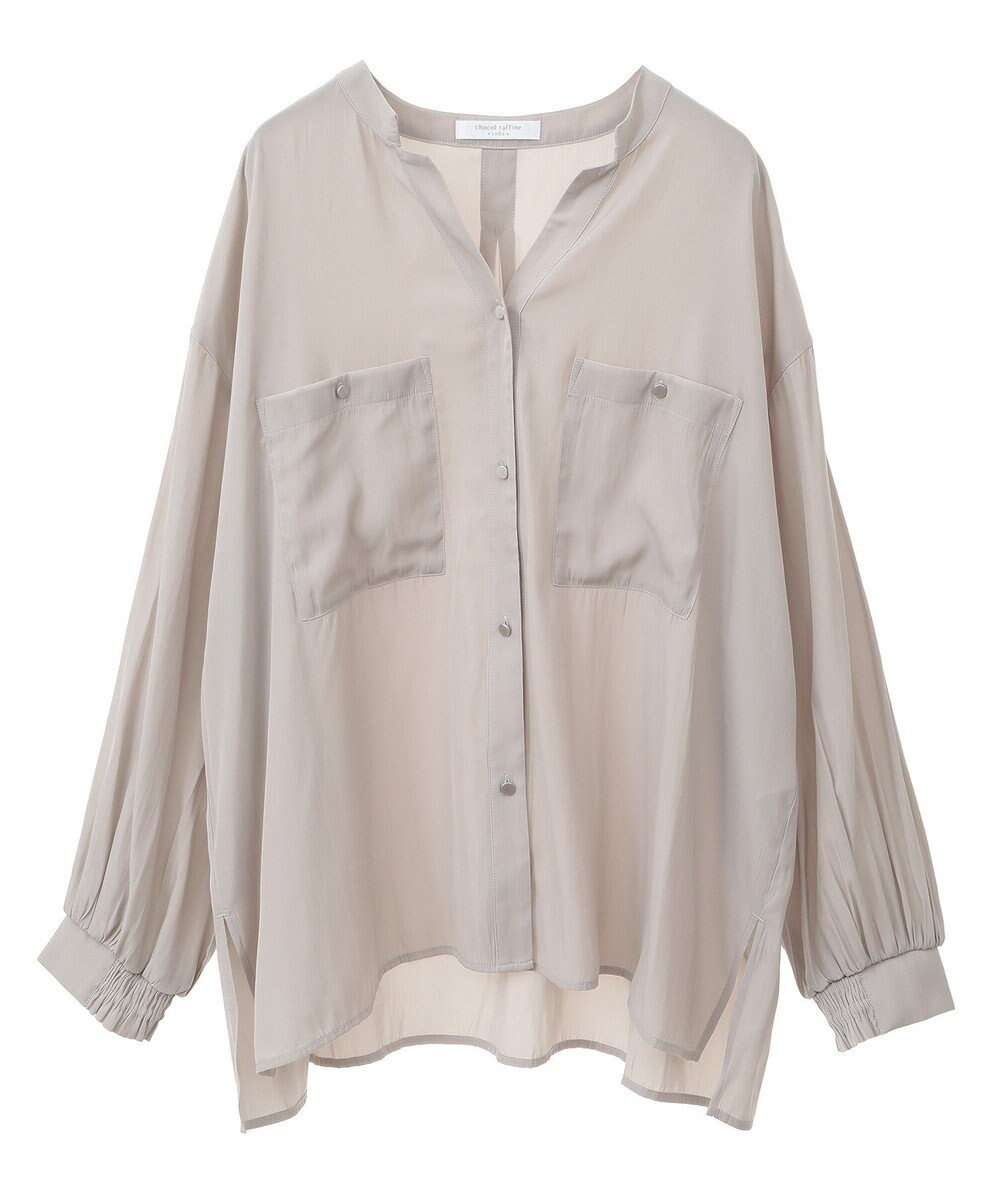 Green Parks サラフレブラウス（無地） 