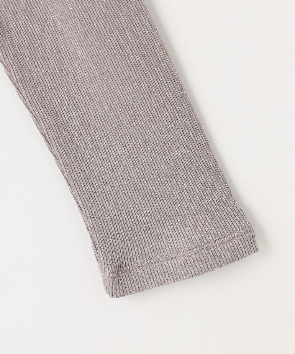 ANY 【洗濯機可】ラメハイネックＴシャツ 