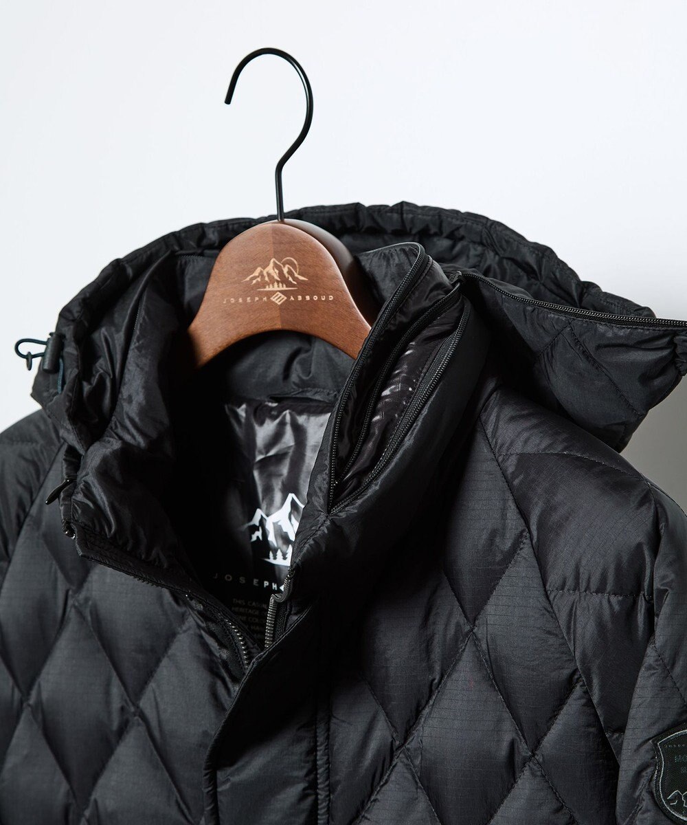 JOSEPH ABBOUD MOUNTAIN 【軽量/撥水】 フーデットキルティング ダウンブルゾン 